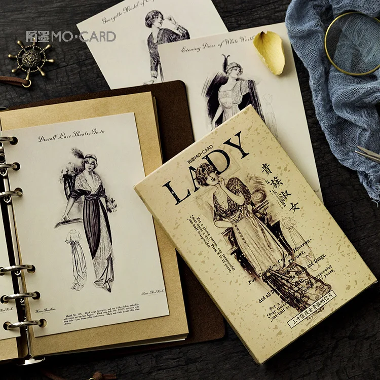 30 Sheets/Set Aristocratic Lady series Postcard/Greeting Card/Message Card/Birthday Letter Envelope Gift Card
30 Sheets/Set Aristocratic Lady series Postcard/Greeting Card/Message Card/Birthday Letter Envelope Gift Card