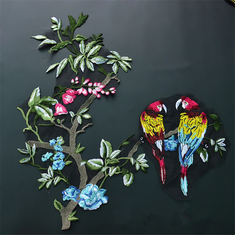Set of 2 Sew On Embroidery Patch Embroidered Bird Flower Applique Patches For Dress Parches Bordados Ropa Sewing Supplies AC0769
Set of 2 Sew On Embroidery Patch Embroidered Bird Flower Applique Patches For Dress Parches Bordados Ropa Sewing Supplies AC0769