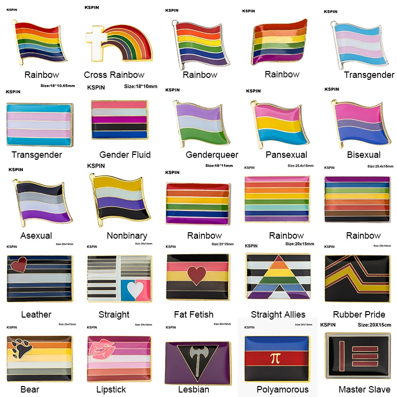 Bisexual Pansexual Brooch Lesbian Pride Pin Flag LGBTQ Gay Flag Lapel Pin Pride Badge
Bisexual Pansexual Brooch Lesbian Pride Pin Flag LGBTQ Gay Flag Lapel Pin Pride Badge