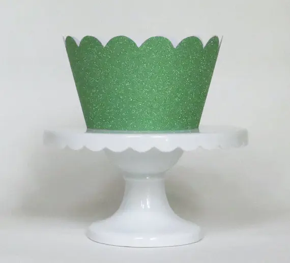 Green Glitter Cupcake Wrappers wedding cake holders custom color Birthday, bridal baby Shower tea party decorations favors
Green Glitter Cupcake Wrappers wedding cake holders custom color Birthday, bridal baby Shower tea party decorations favors