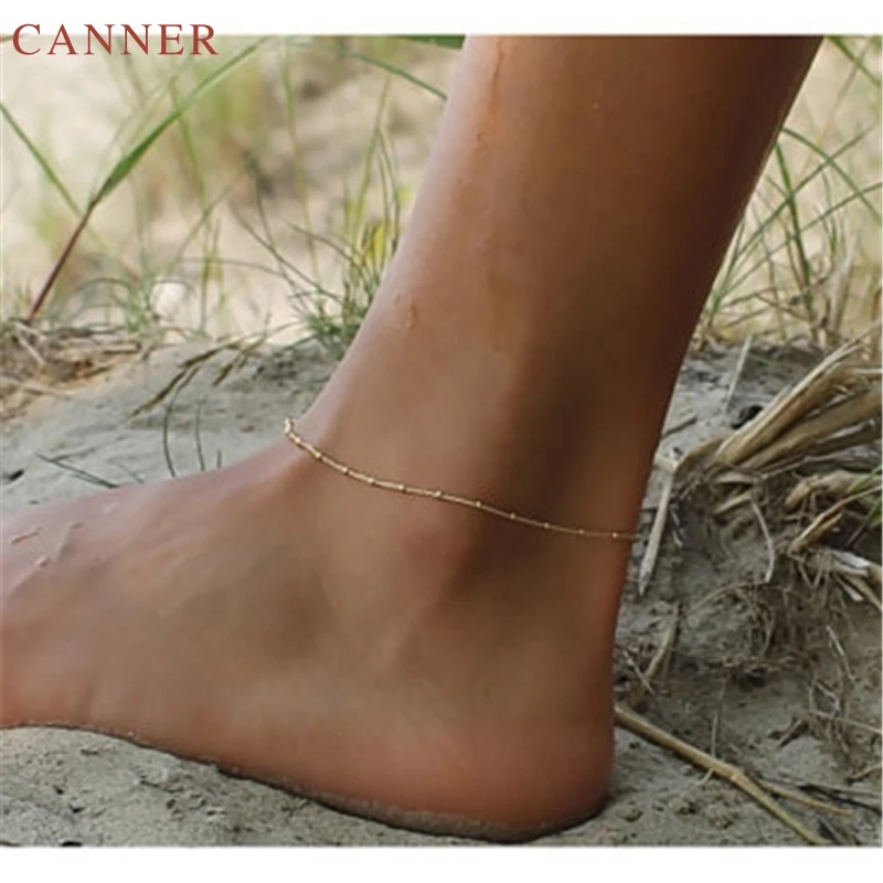 Silver/Gold Color Anklet Chain Ankle Bracelets Simple Anklets for Women Leg Bracelet Summer Beach Foot Jewelry enkelbandje C4
Silver/Gold Color Anklet Chain Ankle Bracelets Simple Anklets for Women Leg Bracelet Summer Beach Foot Jewelry enkelbandje C4