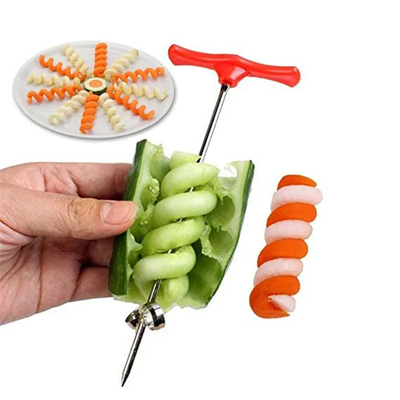 1Pcs New Vegetables Spiral Knife Carving Tool Potato Carrot Cucumber Salad Chopper Manual Spiral Screw Slicer Cutter Spiralizer
1Pcs New Vegetables Spiral Knife Carving Tool Potato Carrot Cucumber Salad Chopper Manual Spiral Screw Slicer Cutter Spiralizer