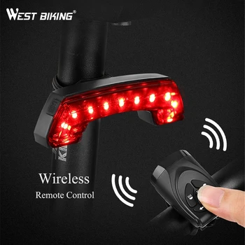 WEST BIKING Bike Light Remote Control Turn Taillight Cycling 5 Modes With Horn LED USB Charge Bicycle Seatpost Rear Back Light
WEST BIKING Bike Light Remote Control Turn Taillight Cycling 5 Modes With Horn LED USB Charge Bicycle Seatpost Rear Back Light