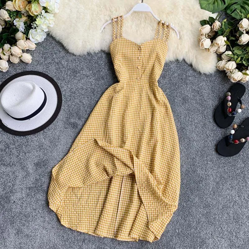 NiceMix 2019 Retro Orange Dress Sweet Fairy Knee Length Plaid Summer Dress Fairy French Spaghetti Strap Strapless Sleeveless
NiceMix 2019 Retro Orange Dress Sweet Fairy Knee Length Plaid Summer Dress Fairy French Spaghetti Strap Strapless Sleeveless