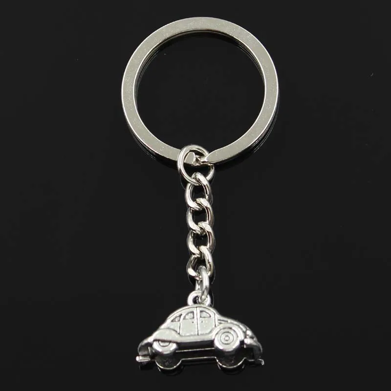 Fashion 3D Car 23x15mm Pendant 30mm Key Ring Metal Chain Bronze Silver Color Men Gift Souvenirs Keychain Dropshipping | Украшения и
