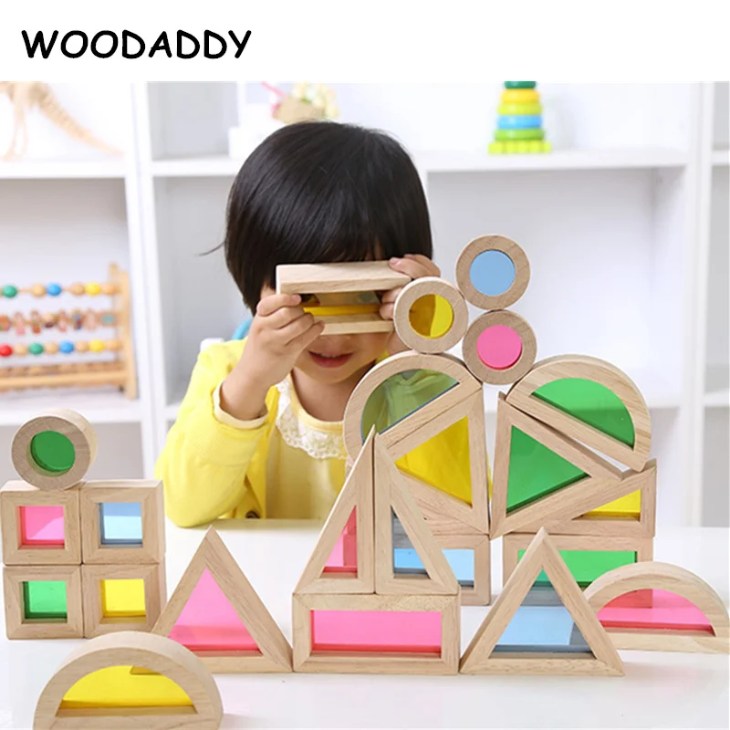 WOODADDY 24Pcs Rainbow Blocks Geometric Assembling Blocks Wooden Toys For Kids Tricolor Science Game Educational Toys Gift
WOODADDY 24Pcs Rainbow Blocks Geometric Assembling Blocks Wooden Toys For Kids Tricolor Science Game Educational Toys Gift