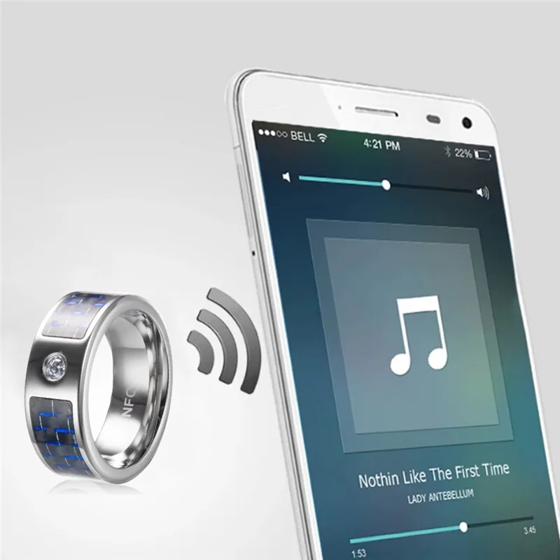 R3F Timer2 Magic Finger NFC Ring Blue Carbon Fiber Technology Titanium Smart Ring Wear R3 For Android Windows NFC Mobile Phone
R3F Timer2 Magic Finger NFC Ring Blue Carbon Fiber Technology Titanium Smart Ring Wear R3 For Android Windows NFC Mobile Phone