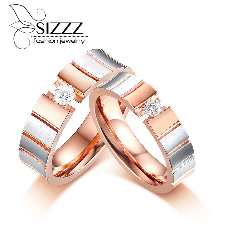 SIZZZ 5MM/6MM stainless steel clip set with a single zircon couple ring for women/men
SIZZZ 5MM/6MM stainless steel clip set with a single zircon couple ring for women/men