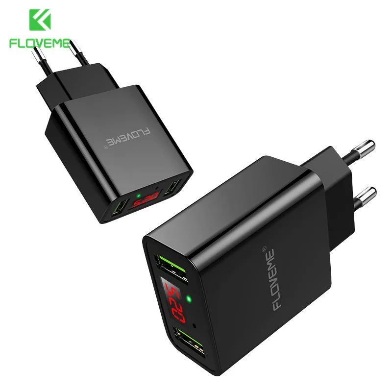With LED Display Quick Charge Phone Charger EU Plug Wall 2 USB Charger Adapter For iPhone Samsung Xiaomi Huawei
With LED Display Quick Charge Phone Charger EU Plug Wall 2 USB Charger Adapter For iPhone Samsung Xiaomi Huawei
