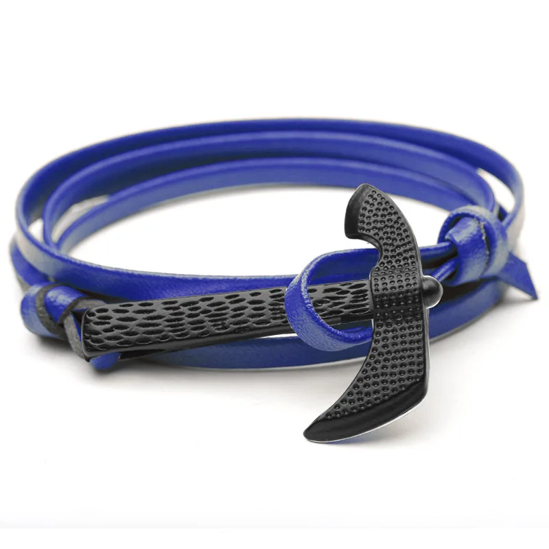 New Fashion Black Axe Bracelets Men Charm Dobble Leather Chain Paracord Bracelet Male Wrap Metal Sport Hatchet Anchor Hook SL020
New Fashion Black Axe Bracelets Men Charm Dobble Leather Chain Paracord Bracelet Male Wrap Metal Sport Hatchet Anchor Hook SL020