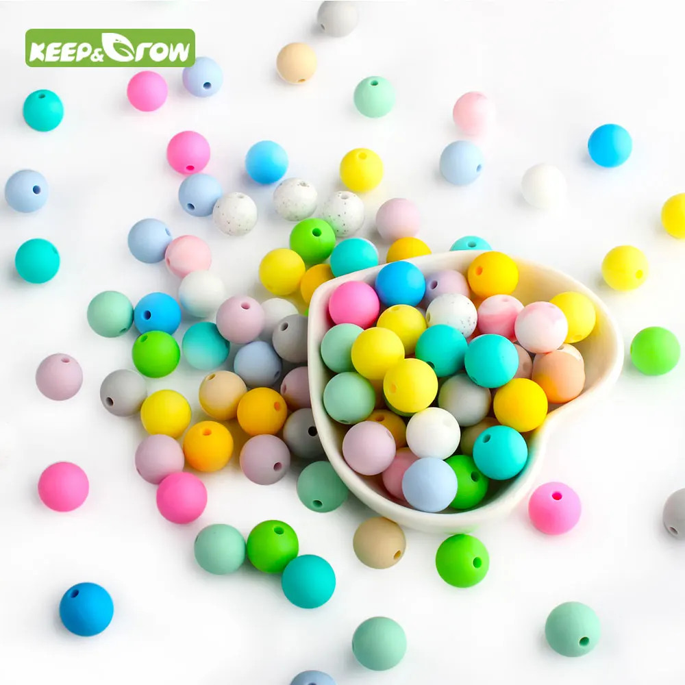 KEEP&GROW 40/60/100Pcs 12mm Round Silicone Beads For Pacifier Chain Baby Gift Teething Beads Baby Teethers Toy Making Baby Gift
KEEP&GROW 40/60/100Pcs 12mm Round Silicone Beads For Pacifier Chain Baby Gift Teething Beads Baby Teethers Toy Making Baby Gift