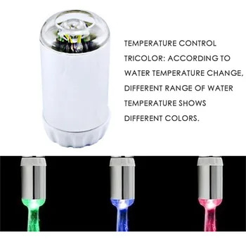 LED Light Water Faucet 3 Changes Color Depending On the Water's Temperature Faucet Accessories Musluk Aksesuar 40JUN14
LED Light Water Faucet 3 Changes Color Depending On the Water's Temperature Faucet Accessories Musluk Aksesuar 40JUN14
