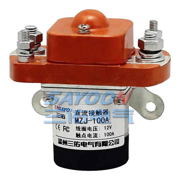 SAYOON MZJ-100A DC 60V, contactor used for electric vehicles, engineering machinery and so on.
SAYOON MZJ-100A DC 60V, contactor used for electric vehicles, engineering machinery and so on.
