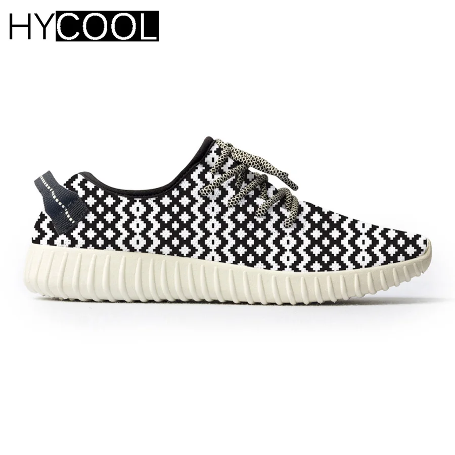 Image HYCOOL 2017 Running Shoes Flying Fabric Upper Men Women Original Jogging Shoes Unisex 3D Print Mesh Lace up Sneaker Lover s Gift