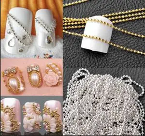 1x 1M Ball Beads Chain 3D Nail Art Tips Stickers Metal Glitter Striping Ball Beads Chain Decorations
1x 1M Ball Beads Chain 3D Nail Art Tips Stickers Metal Glitter Striping Ball Beads Chain Decorations