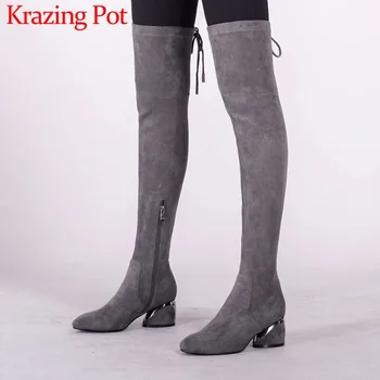 2020 superstars High street fashion thigh high boots solid round toe thick med heels bowtie zip stretch over-the-knee boots L52
2020 superstars High street fashion thigh high boots solid round toe thick med heels bowtie zip stretch over-the-knee boots L52