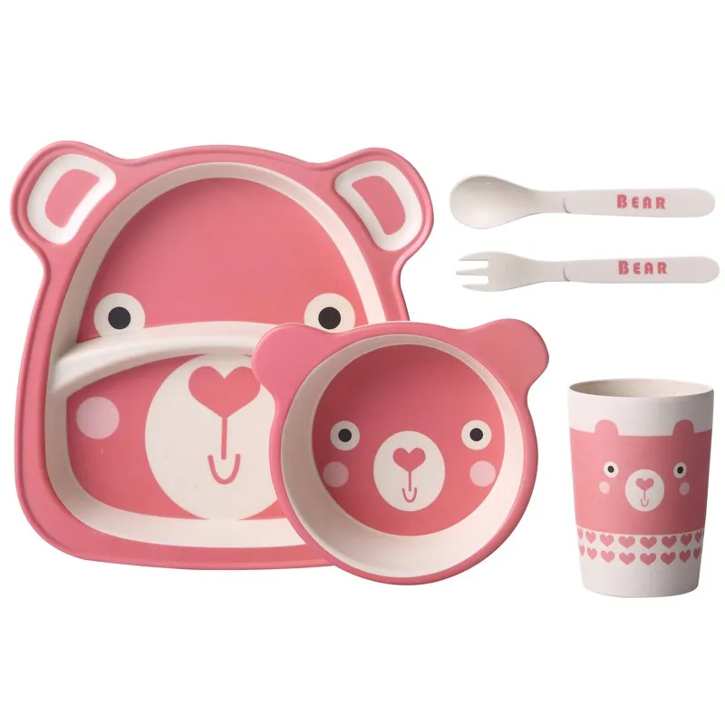 Младенческой Дети Кормление Миски Детские Посуда Наборы для ухода за кожей детей