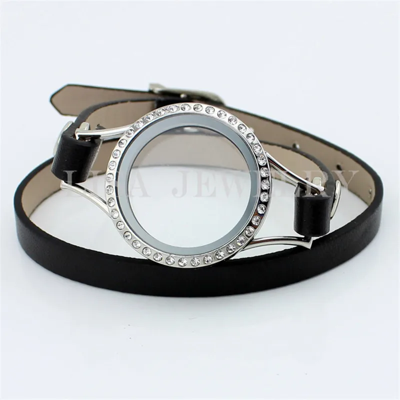 New Design black Crystal PU leather floating charm memory living 30mm Twist Memory Glass Lockets bracelet
New Design black Crystal PU leather floating charm memory living 30mm Twist Memory Glass Lockets bracelet