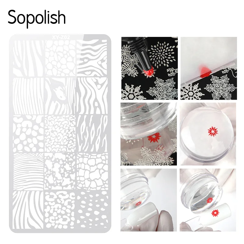 SOPOLISH Nail Stamping Plates Nail Art For Manicure Flower For Nail Design New Polish Stamping Print Template Plates Stamps
SOPOLISH Nail Stamping Plates Nail Art For Manicure Flower For Nail Design New Polish Stamping Print Template Plates Stamps