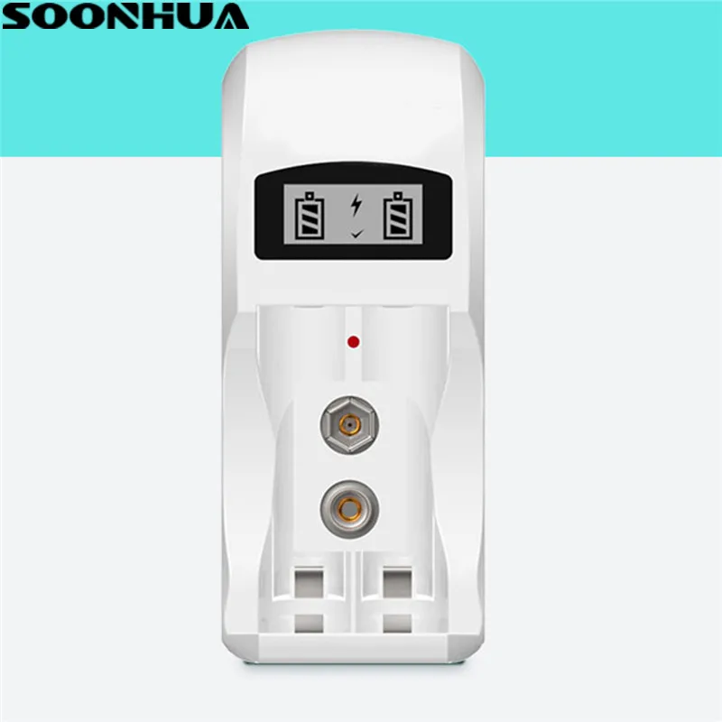 SOONHUA ABS 2 Slots Battery Charger Smart Battery Chargers With LED Display For AA/AAA Ni-MH/Ni-Cd 9V Rechargeable Batteries
SOONHUA ABS 2 Slots Battery Charger Smart Battery Chargers With LED Display For AA/AAA Ni-MH/Ni-Cd 9V Rechargeable Batteries