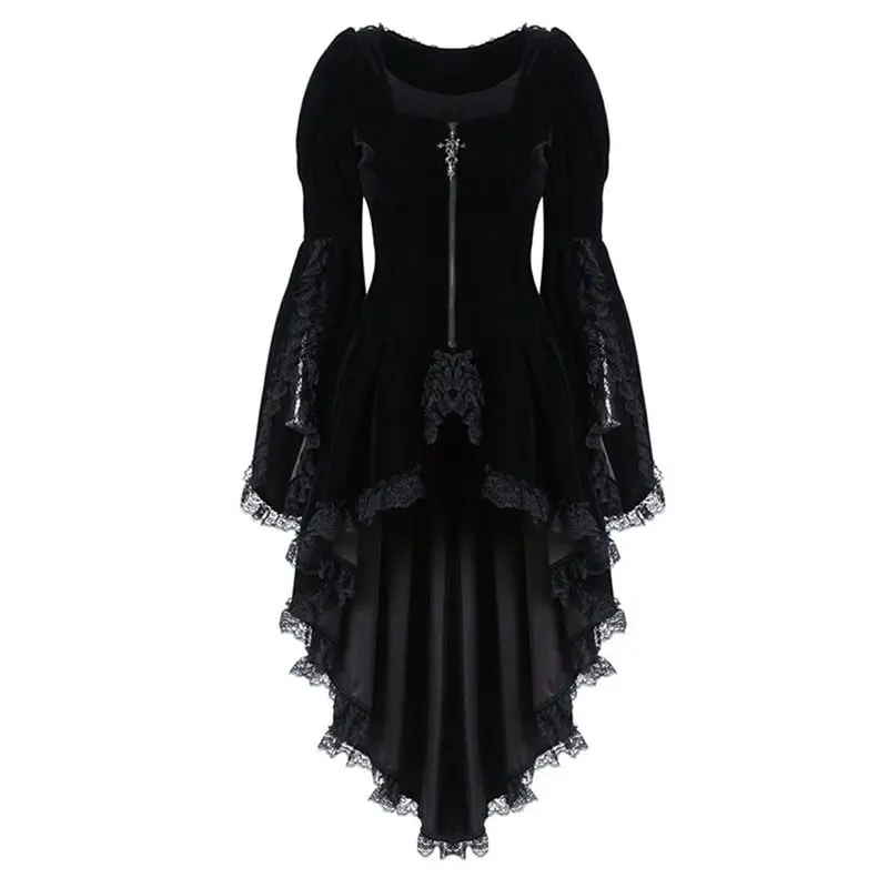 Autumn Elegant Plus Size Party Gothic Chic Long Blouse Women Red Slim Zipper Lace Plain Tops Female Vintage Fashion Goth Shirts
Autumn Elegant Plus Size Party Gothic Chic Long Blouse Women Red Slim Zipper Lace Plain Tops Female Vintage Fashion Goth Shirts