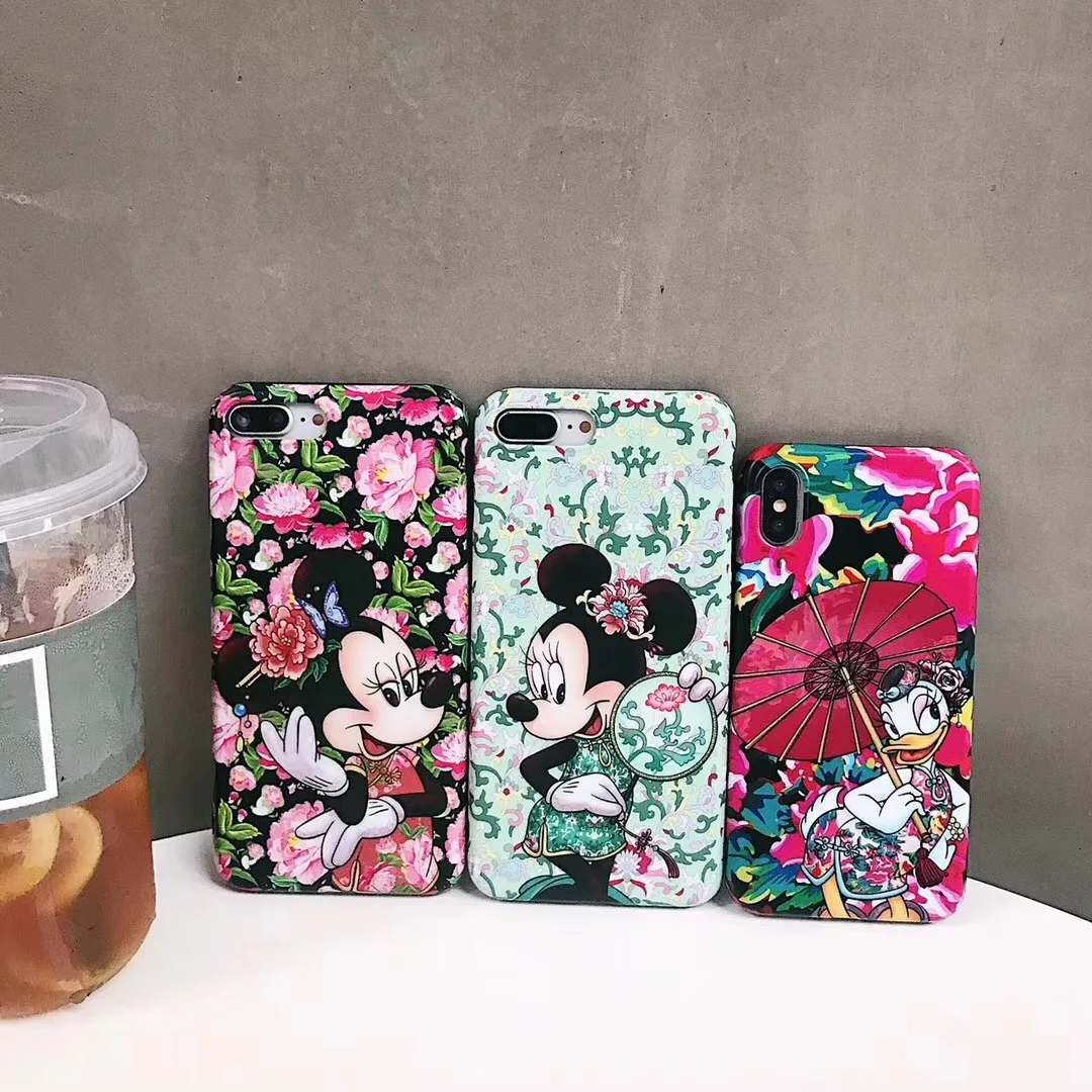 Style cute cartoon Minnie Daisy phone cover for apple iphone 6 6s 7 8 10 plus x xs max xr cheongsam scrub IMD case capa Fundas
Style cute cartoon Minnie Daisy phone cover for apple iphone 6 6s 7 8 10 plus x xs max xr cheongsam scrub IMD case capa Fundas