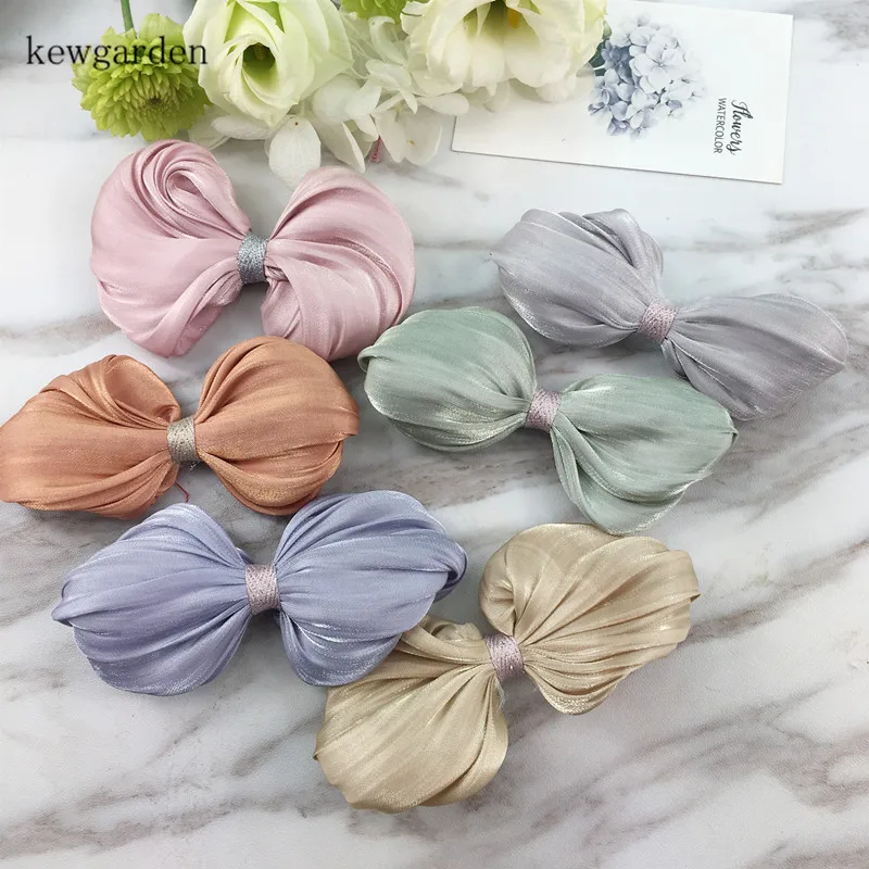 Kewgarden DIY Hair Bow Brooch Material Bright silk Folds Bow Accessories Handmade Bowknot 4.5*9cm 5 Pcs/ lot
Kewgarden DIY Hair Bow Brooch Material Bright silk Folds Bow Accessories Handmade Bowknot 4.5*9cm 5 Pcs/ lot