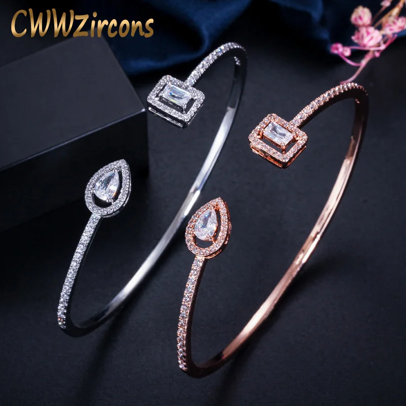 CWWZircons Trendy Exquisite Rose Gold and Silver Color Cubic Zircon Crystal Round Cuff Bangles for Women Dress Jewelry BG031
CWWZircons Trendy Exquisite Rose Gold and Silver Color Cubic Zircon Crystal Round Cuff Bangles for Women Dress Jewelry BG031
