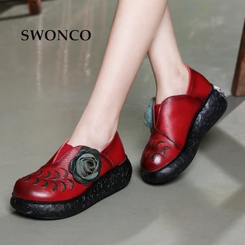 SWONCO Women's Sandals Genuine Leather Retro Flowers Ladies Shoes High Heels Sandals Women Platform Non-slip Woman Shoes Sandal
SWONCO Women's Sandals Genuine Leather Retro Flowers Ladies Shoes High Heels Sandals Women Platform Non-slip Woman Shoes Sandal
