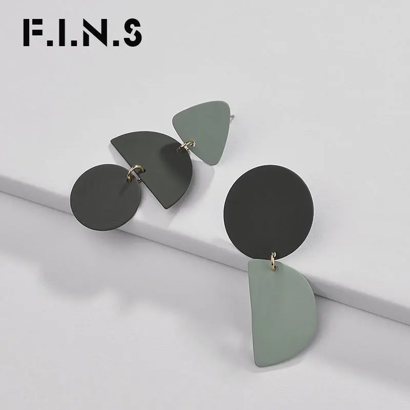 F.I.N.S Asymmetrical Earrings Women Fashion Accessories Matte Colored Zinc Alloy Geometric Statement Female Earrings Decoration
F.I.N.S Asymmetrical Earrings Women Fashion Accessories Matte Colored Zinc Alloy Geometric Statement Female Earrings Decoration