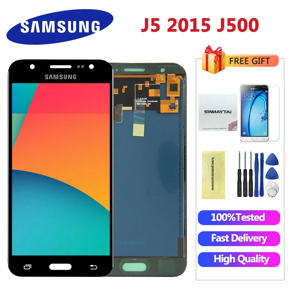 For Samsung GALAXY J5 J500 J500F J500FN J500M J500H 2015 LCD Display With Touch Screen Digitizer Assembly Can Adjust Brightness
For Samsung GALAXY J5 J500 J500F J500FN J500M J500H 2015 LCD Display With Touch Screen Digitizer Assembly Can Adjust Brightness