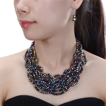 JEROLLIN Crystal Necklace Sets Rhinestone Wedding Accessory Bridal Necklace Earrings Christmas Gift Necklace Women Jewelry Sets
JEROLLIN Crystal Necklace Sets Rhinestone Wedding Accessory Bridal Necklace Earrings Christmas Gift Necklace Women Jewelry Sets