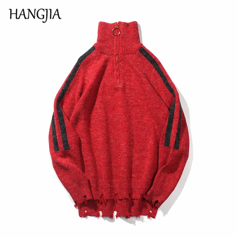 Men's Stripe Turtleneck Sweater Fashionable Jumpers Half Zipper Pullover Sweaters for Men Women 2019 Waist Cut Out Loose Clothes
Men's Stripe Turtleneck Sweater Fashionable Jumpers Half Zipper Pullover Sweaters for Men Women 2019 Waist Cut Out Loose Clothes