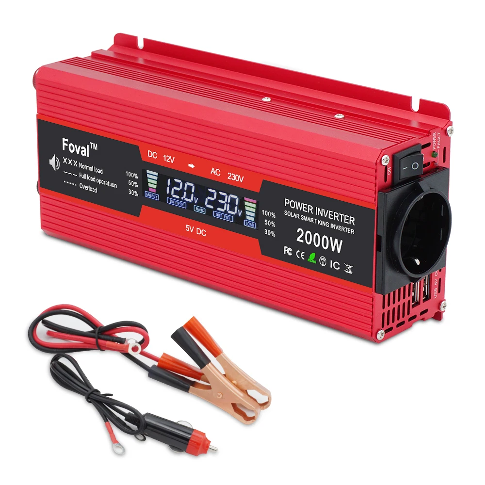 1500W/2000W2600W Home/outing LCD display DC12V to AC 230V Modified Sine Wave Adapter dual 3.1A USB Car EU socket Power Inverter
1500W/2000W2600W Home/outing LCD display DC12V to AC 230V Modified Sine Wave Adapter dual 3.1A USB Car EU socket Power Inverter
