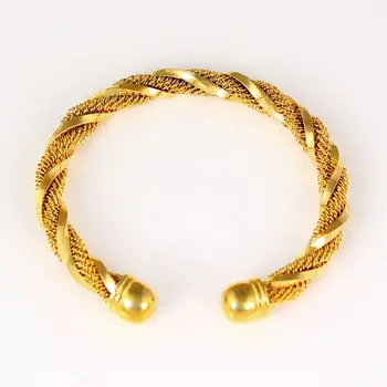 2017 New Dubai Gold Twisted Bangle&Bracelet Women/Men Gifts Gold Color Jewelry Cuff Bracelet Wholesale
2017 New Dubai Gold Twisted Bangle&Bracelet Women/Men Gifts Gold Color Jewelry Cuff Bracelet Wholesale