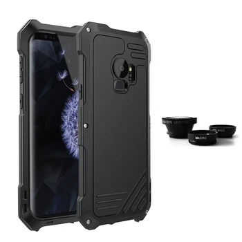 For samsung galaxy S9 S9 PLUS shockproof Luxury doom armor Dirt Shock 3proof Metal Aluminum mobile phone cases with camer Lens
For samsung galaxy S9 S9 PLUS shockproof Luxury doom armor Dirt Shock 3proof Metal Aluminum mobile phone cases with camer Lens