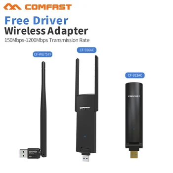 Mini USB WiFi Adapter 150-1200Mbps Wifi Receiver Long range Wireless Network Card 802.11n/b/g/ac WiFi Emit Transmitter Adaptor
Mini USB WiFi Adapter 150-1200Mbps Wifi Receiver Long range Wireless Network Card 802.11n/b/g/ac WiFi Emit Transmitter Adaptor