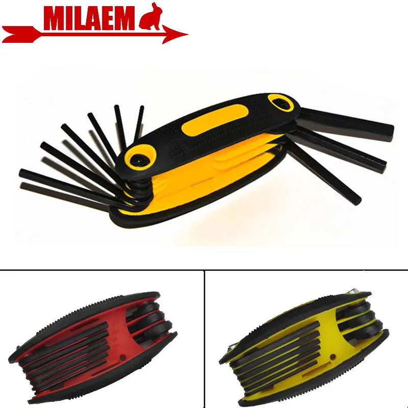 1pc Archery Allen key Set Hex Wrench Steel Multifunctional 9 in 1 Folding Compound Bow Hunting Accessories
1pc Archery Allen key Set Hex Wrench Steel Multifunctional 9 in 1 Folding Compound Bow Hunting Accessories
