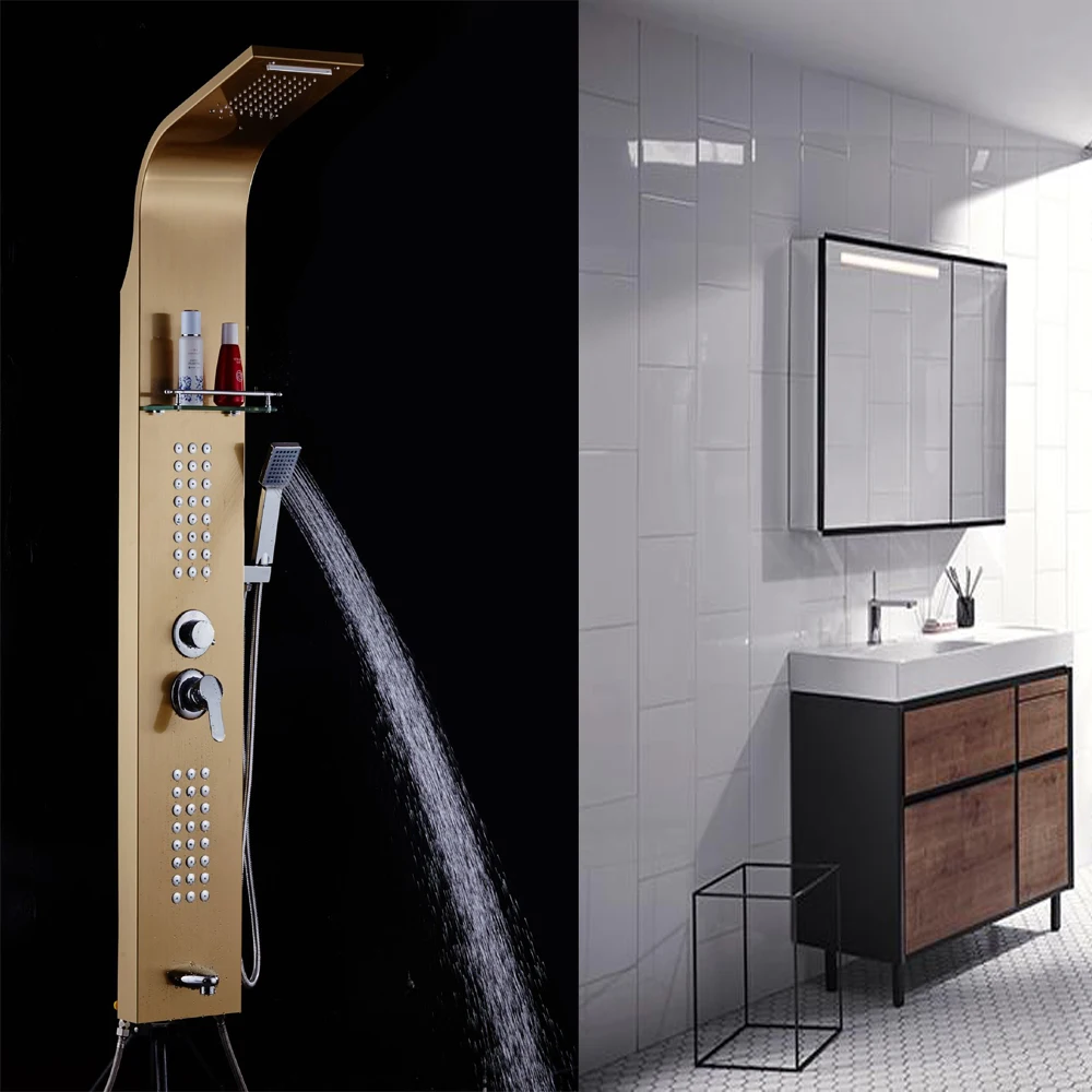 Newly Luxury Thermostatic Digital Shower Panel Faucets Column Rain Waterfall Shower Massage SPA Jets Three Handle (YJ-SC-001)
Newly Luxury Thermostatic Digital Shower Panel Faucets Column Rain Waterfall Shower Massage SPA Jets Three Handle (YJ-SC-001)