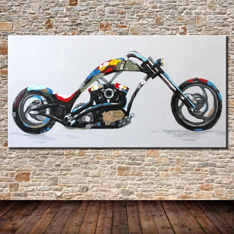 Handpainted Abstract Motorcycle Oil Paintings on Canvas Handmade Home Decoration Arts Large Wall Painting Knife Scooter Pictures
Handpainted Abstract Motorcycle Oil Paintings on Canvas Handmade Home Decoration Arts Large Wall Painting Knife Scooter Pictures