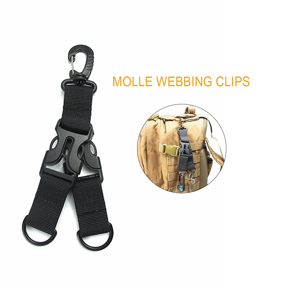 Outdoor Molle Webbing Clips Nylon Military Buckle Clip EDC Climb Carabiner Belt Backpack Hanger Quick Release Hook Ring Keychain
Outdoor Molle Webbing Clips Nylon Military Buckle Clip EDC Climb Carabiner Belt Backpack Hanger Quick Release Hook Ring Keychain