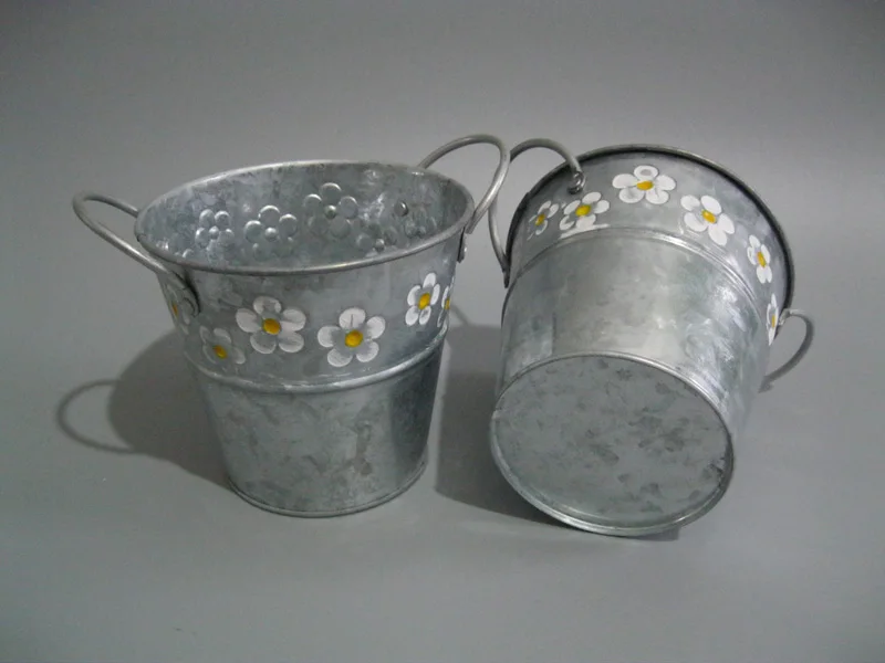 Zinc Flower Pots Round Galvanized metal tub bucket with 2 handle Free Shipping 6Pcs/Lot D11XH10CM
Zinc Flower Pots Round Galvanized metal tub bucket with 2 handle Free Shipping 6Pcs/Lot D11XH10CM