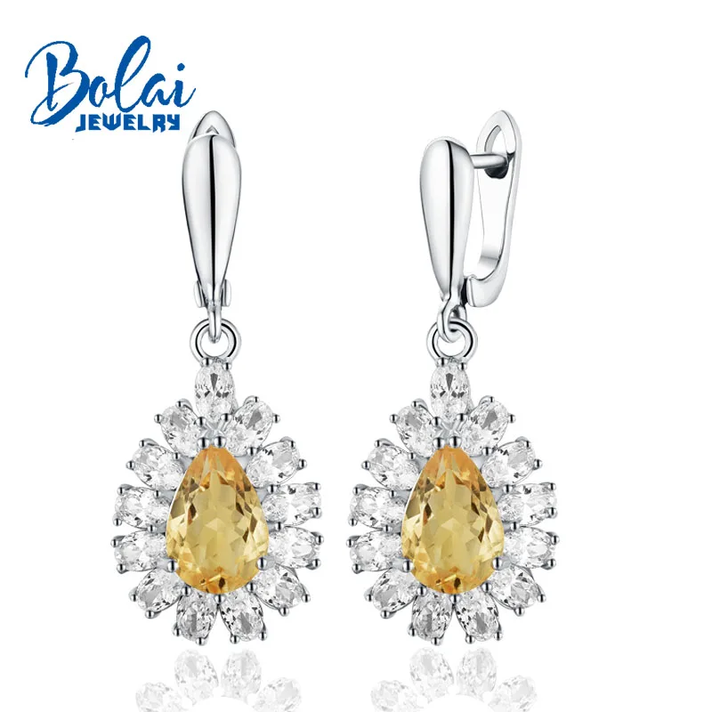 Bolaijewelry,925 Sterling silver solid clasp dangling earring with natural Brazil citrine pear 8*12mm 6ct gemstone jewelry lady
Bolaijewelry,925 Sterling silver solid clasp dangling earring with natural Brazil citrine pear 8*12mm 6ct gemstone jewelry lady