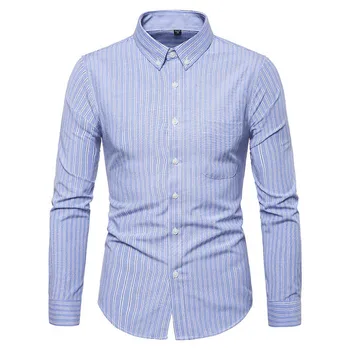 Autumn New Design Cotton Mens Casual Long Sleeved Shirt Classic Striped Slim Fit Male Social Shirts 4XL 5XL Blouse Men 
Autumn New Design Cotton Mens Casual Long Sleeved Shirt Classic Striped Slim Fit Male Social Shirts 4XL 5XL Blouse Men