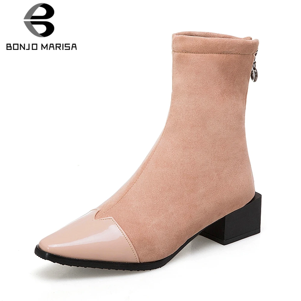 BONJOMARISA 2019 New Plus Size 34-43 Fashion Patchwork Booties Women Autumn Winter Elegant Add Fur Boots Med Heels Shoes Woman
BONJOMARISA 2019 New Plus Size 34-43 Fashion Patchwork Booties Women Autumn Winter Elegant Add Fur Boots Med Heels Shoes Woman