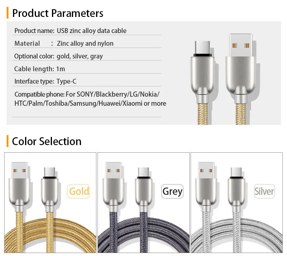 Zinc alloy 1M Sync Fast Type USB C Data Charger Cable For Samsung S10/G6/Huawei mate 20/Xiaomi 8 redmi note7/OPPO R17/vivo NEX
Zinc alloy 1M Sync Fast Type USB C Data Charger Cable For Samsung S10/G6/Huawei mate 20/Xiaomi 8 redmi note7/OPPO R17/vivo NEX