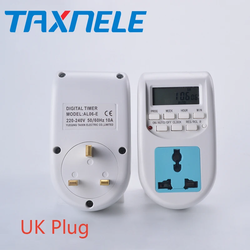 Digital Time Switch Timer With UK EU Socket Weekly Programmable Electronic Digital Timer Switch LCD Display 220V 50Hz 10A
Digital Time Switch Timer With UK EU Socket Weekly Programmable Electronic Digital Timer Switch LCD Display 220V 50Hz 10A