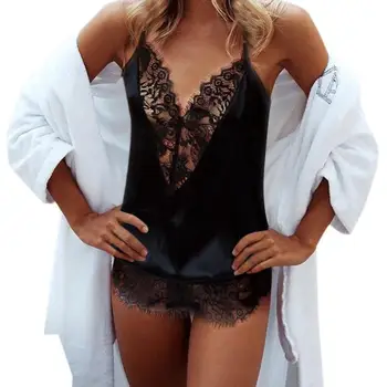 #4 2018 Fashion Women Sleeveless V Neck Sexy Lace Sleepwear Lingeries Clubwear Jumpsuit
#4 2018 Fashion Women Sleeveless V Neck Sexy Lace Sleepwear Lingeries Clubwear Jumpsuit