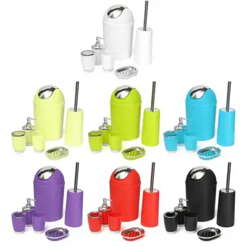 6pcs/set Bathroom Accessory Set Lotion Dispenser Toothbrush Holder Tumbler Cup Soap Dish Toilet Brush Trash Can
6pcs/set Bathroom Accessory Set Lotion Dispenser Toothbrush Holder Tumbler Cup Soap Dish Toilet Brush Trash Can