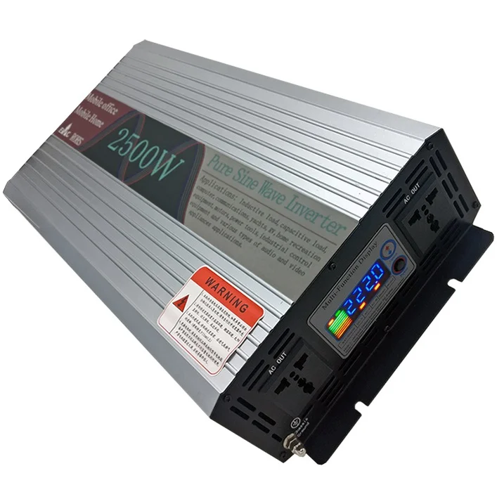 High Quality PSW Pure Sine Wave DC 12V/24V/48V to AC 110V/220V 2500W Peak 5000 Watt Power Inverter
High Quality PSW Pure Sine Wave DC 12V/24V/48V to AC 110V/220V 2500W Peak 5000 Watt Power Inverter